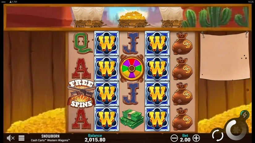 Cash Carts Western Wagons slot screen 1