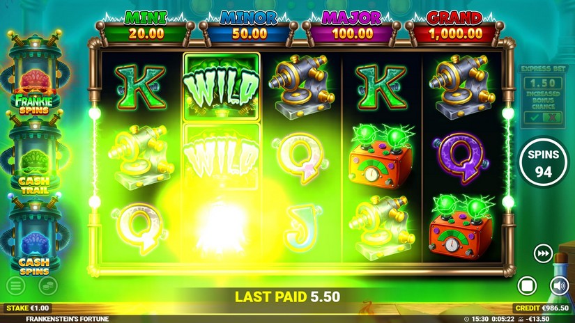 Frankenstein’s Fortune slot screen 3