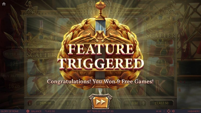 Glory Of Rome slot screen 3