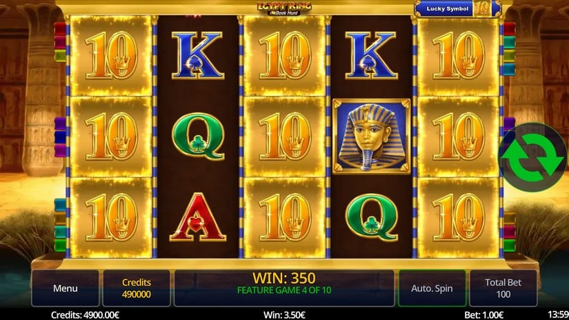 Egypt King Book Hunt slot screen 5