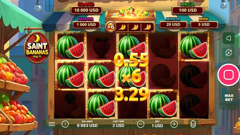 Saint Bananas slot screen 4