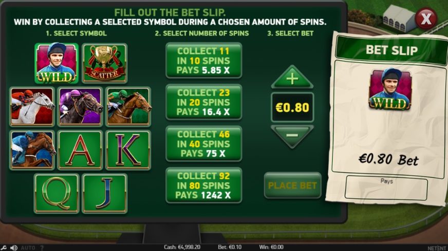 Scudamore’s Super Stakes slot screen 4