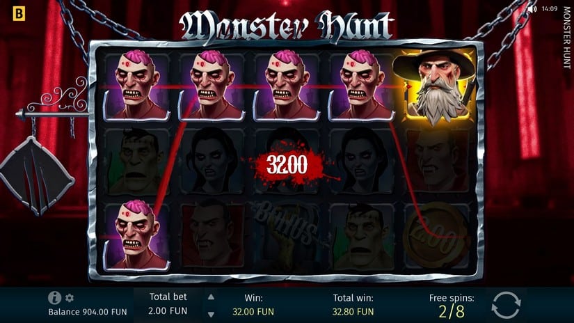 Monster Hunt slot screen 4