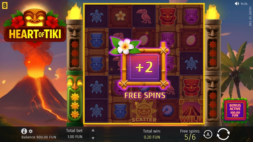 Heart of Tiki slot screen 4