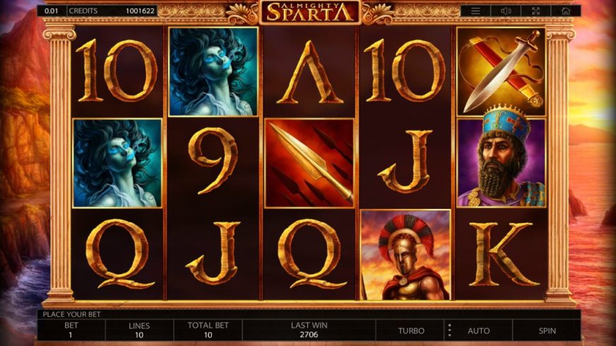 Almighty Sparta slot screen 1