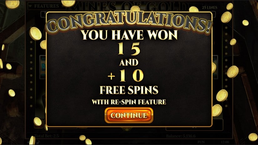 Mines of Gold slot screen 5