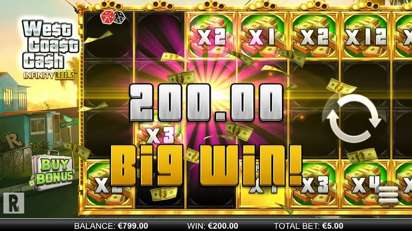 West Coast Cash Infinity Reels slot screen 6