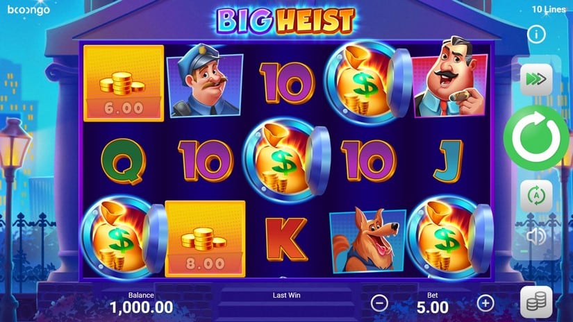 Big Heist slot screen 1