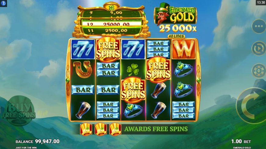 Emerald Gold slot screen 2