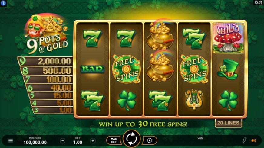 9 Pots of Gold slot screen 1