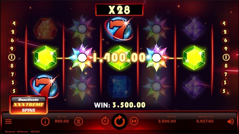 Starburst XXXtreme slot screen 5