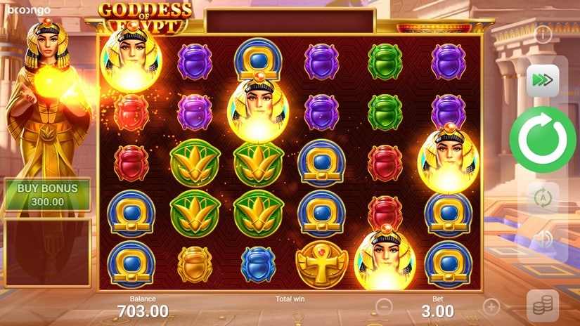 Goddess of Egypt slot screen 3