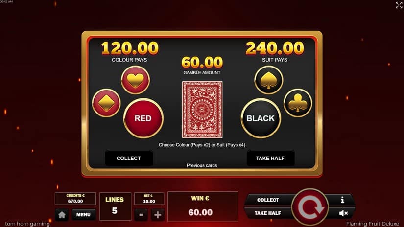 Flaming Fruit Deluxe slot screen 3