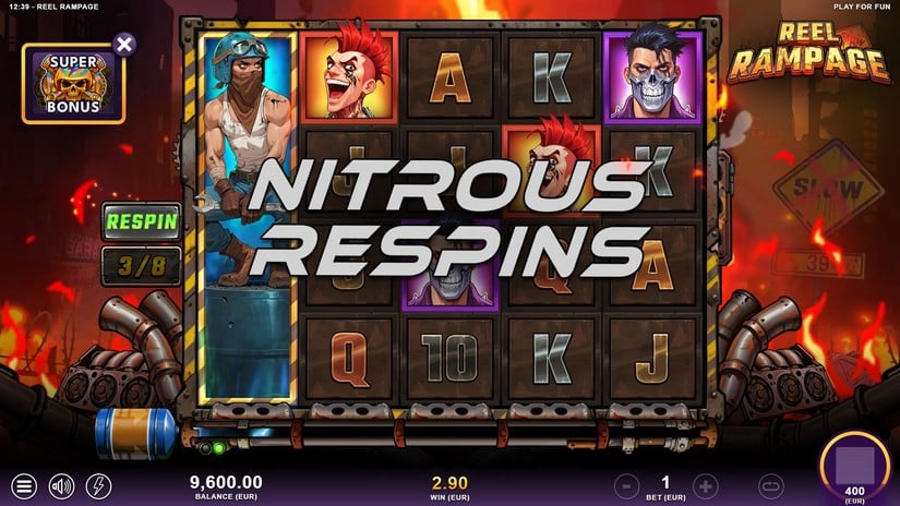 Reel Rampage slot screen 4