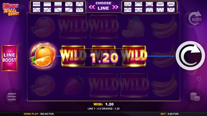 20 Hot Wilds Boost slot screen 3