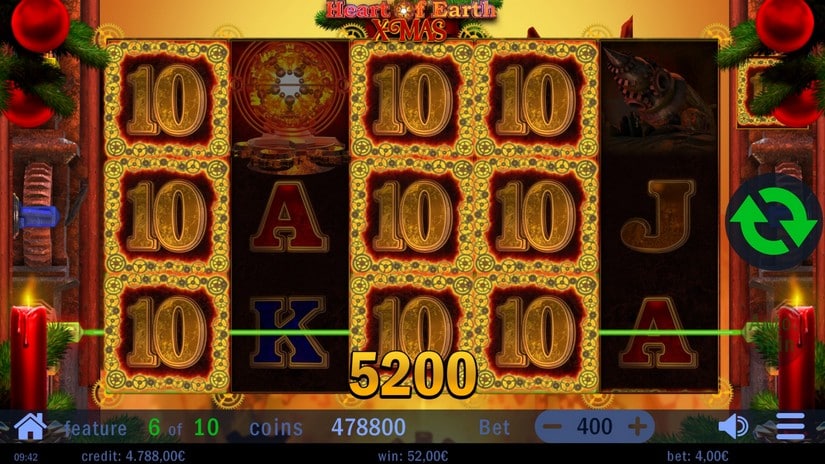 Hearth of Earth Xmas slot screen 7