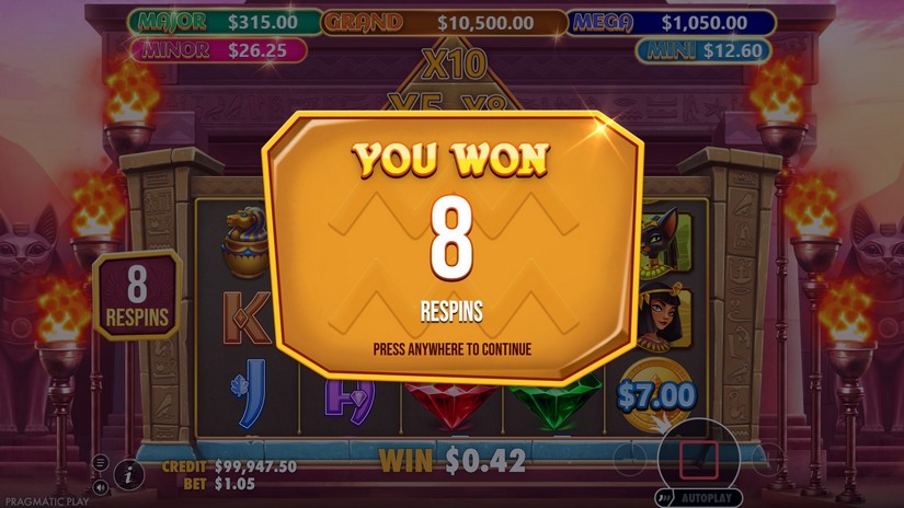 Mummy’s Jewels 100 slot screen 4