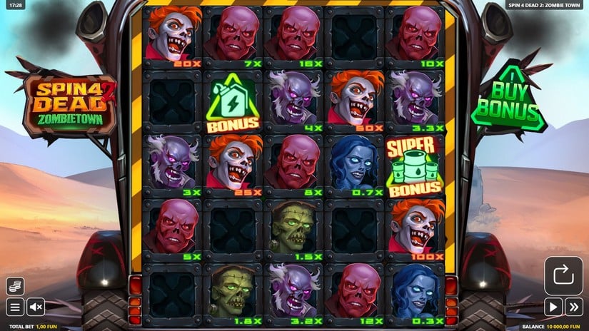 Spin 4 Dead 2: Zombietown slot screen 1