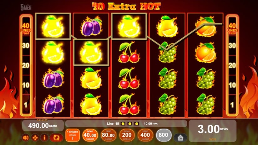 40 Extra Hot slot screen 4