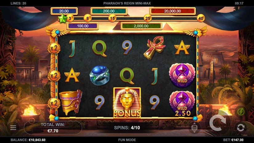 Pharaohs Reign Mini-Max slot screen 4