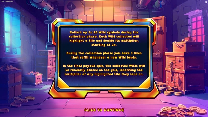 Chicken Man slot screen 3