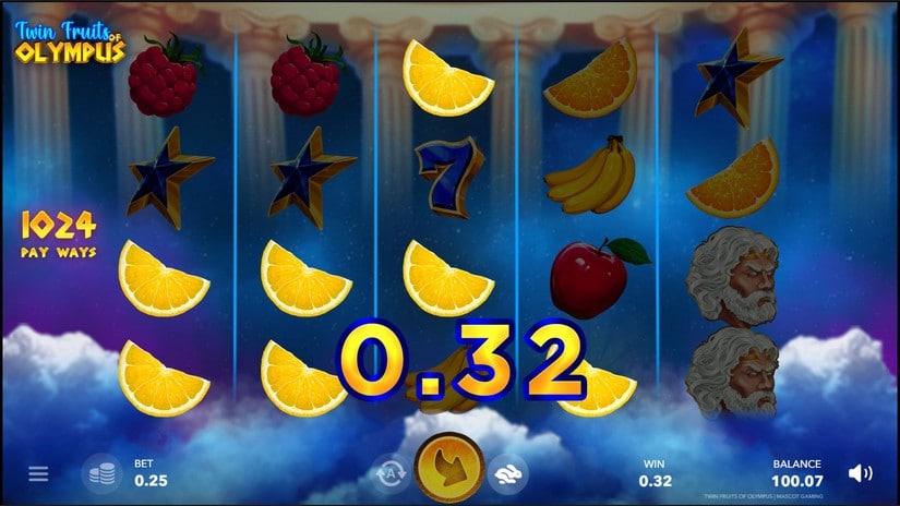 Twin Fruits of Olympus slot screen 2