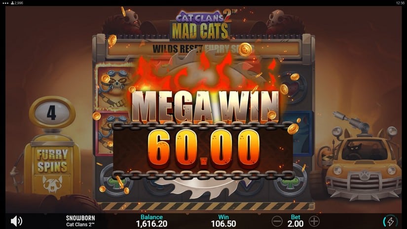 Cat Clans 2 Mad Cats slot screen 6