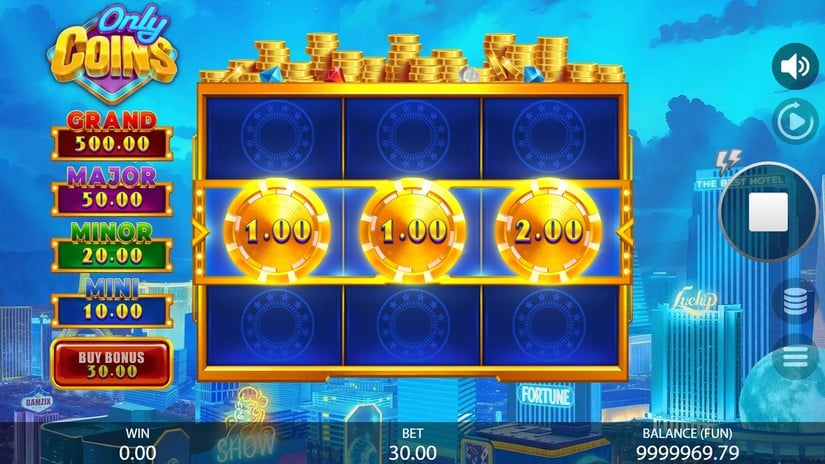 Only Coins slot screen 2