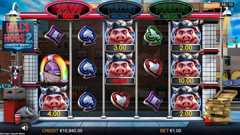 Hell’s Hogs 2 Squelin’ Wheels slot screen 2