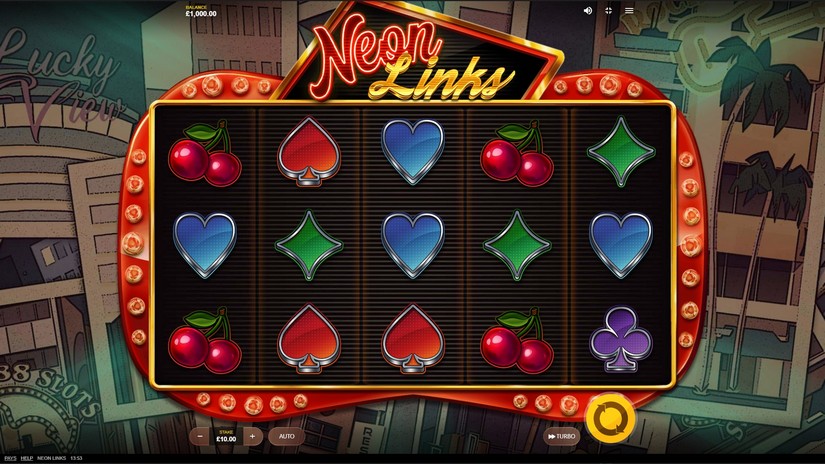 Neon Links slot screen 1