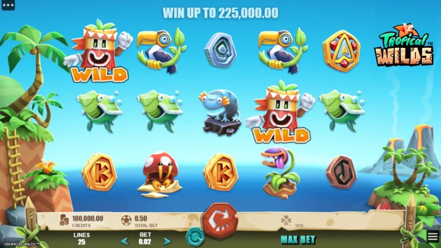 Tropical Wilds slot screen 1