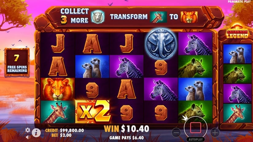 Savannah Legend slot screen 4