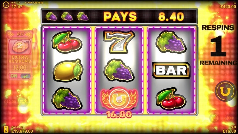 Coins on Fire slot screen 4