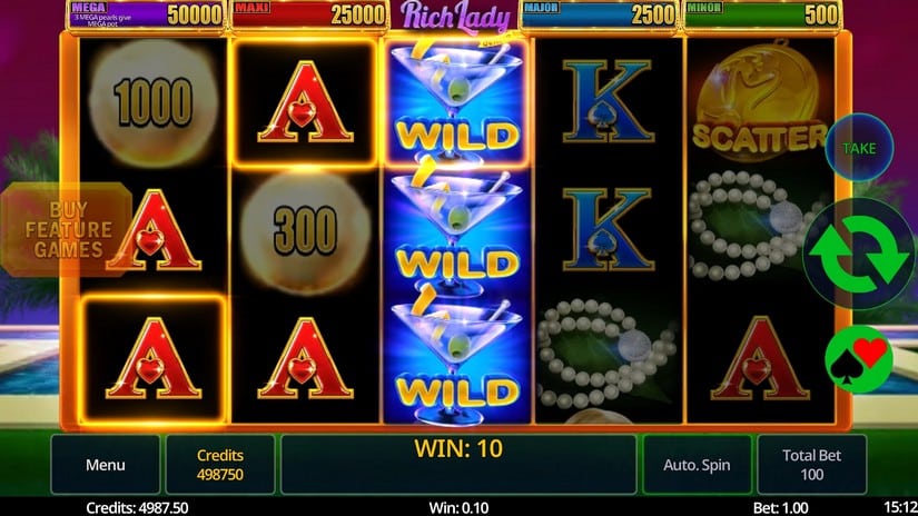 Rich Lady Deluxe slot screen 4