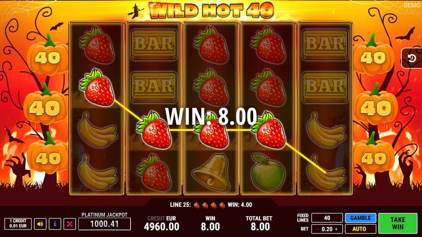 Wild Hot 40 Halloween slot screen 2