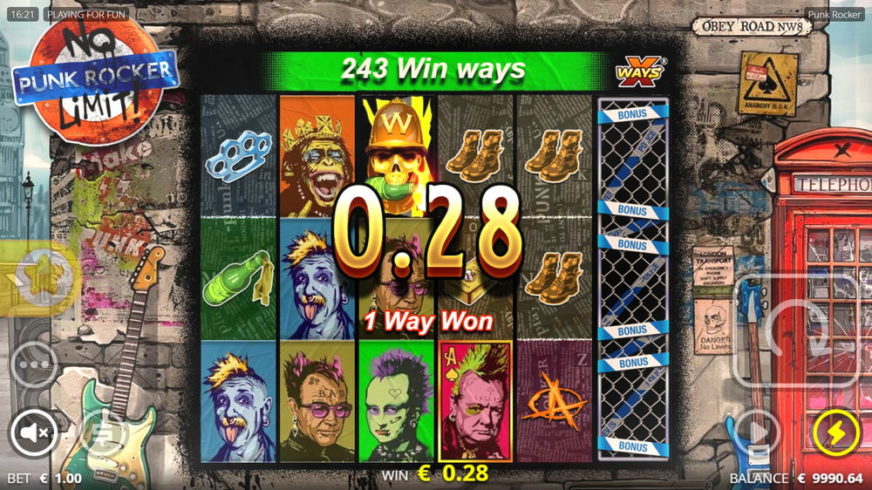Punk Rocker slot screen 4