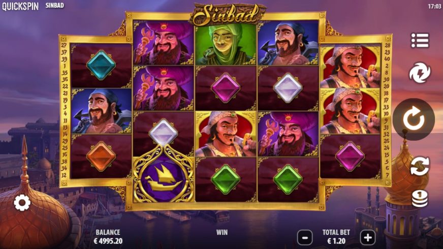 Sinbad slot screen 1