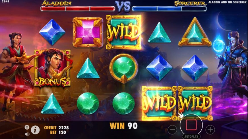 Aladdin and the Sorcerer slot screen 3