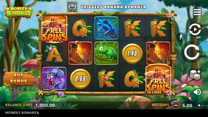 Monkey Bonanza slot screen 1