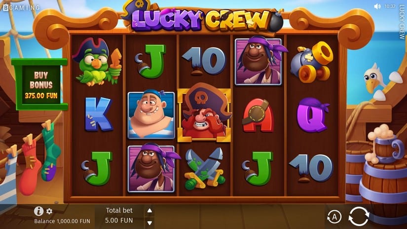 Lucky Crew slot screen 1