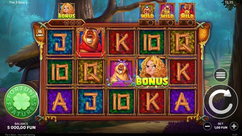 The 3 Bears slot screen 1