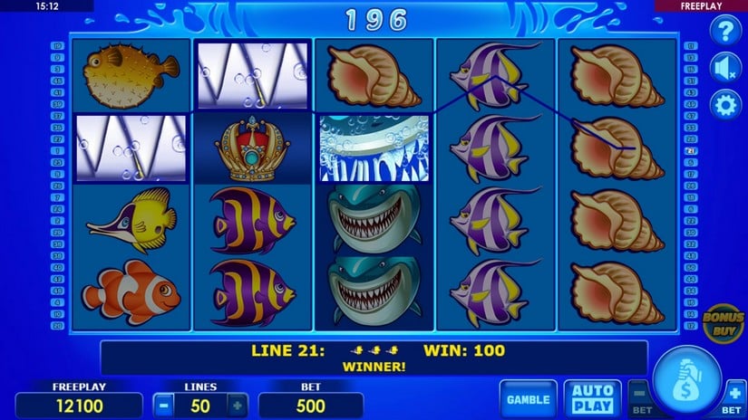 Wild Shark Bonus Buy slot screen 2