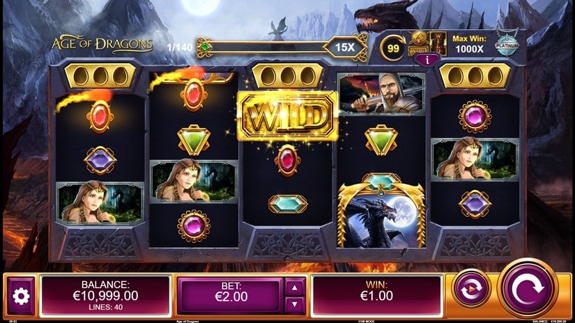 Age of Dragons slot screen 1