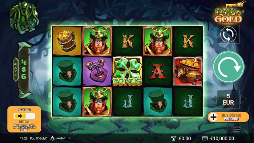 Pop O’ Gold PopWins slot screen 1