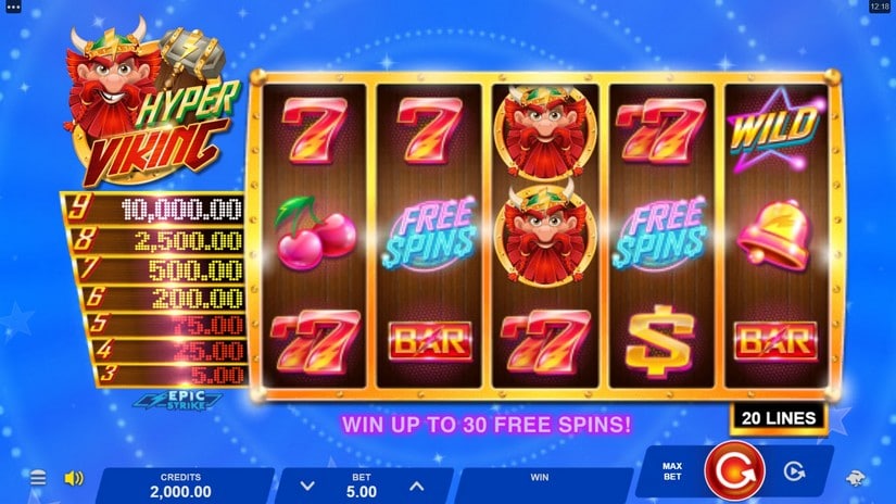 Hyper Viking slot screen 1