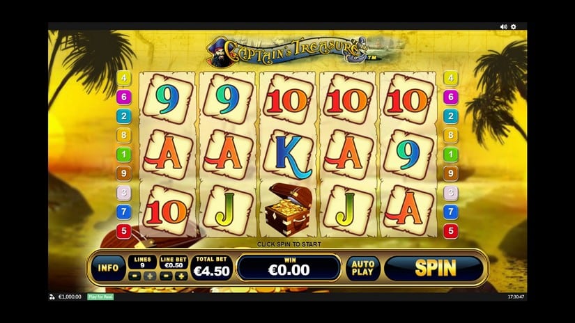Captain’s Treasure slot screen 1