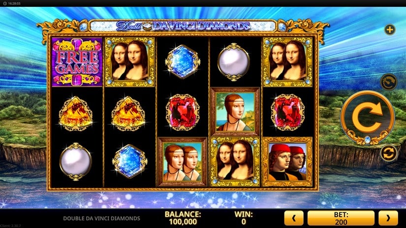 Double Da Vinci Diamonds slot screen 1