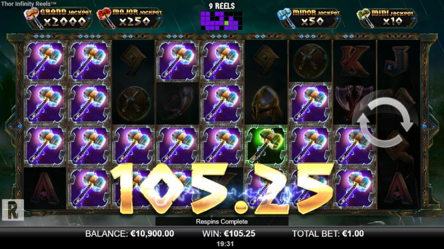 Thor Infinity Reels slot screen 5