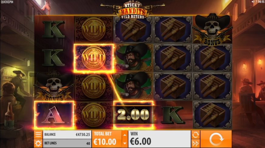 Sticky Bandits: Wild Return slot screen 2