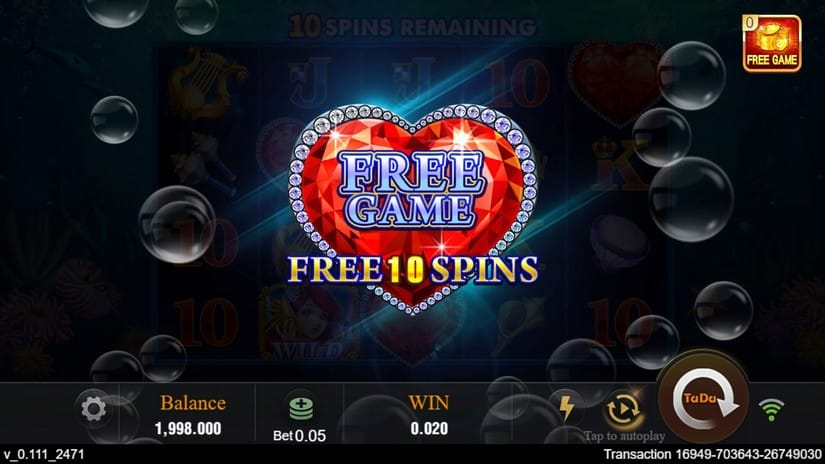 Bubble Beauty slot screen 3